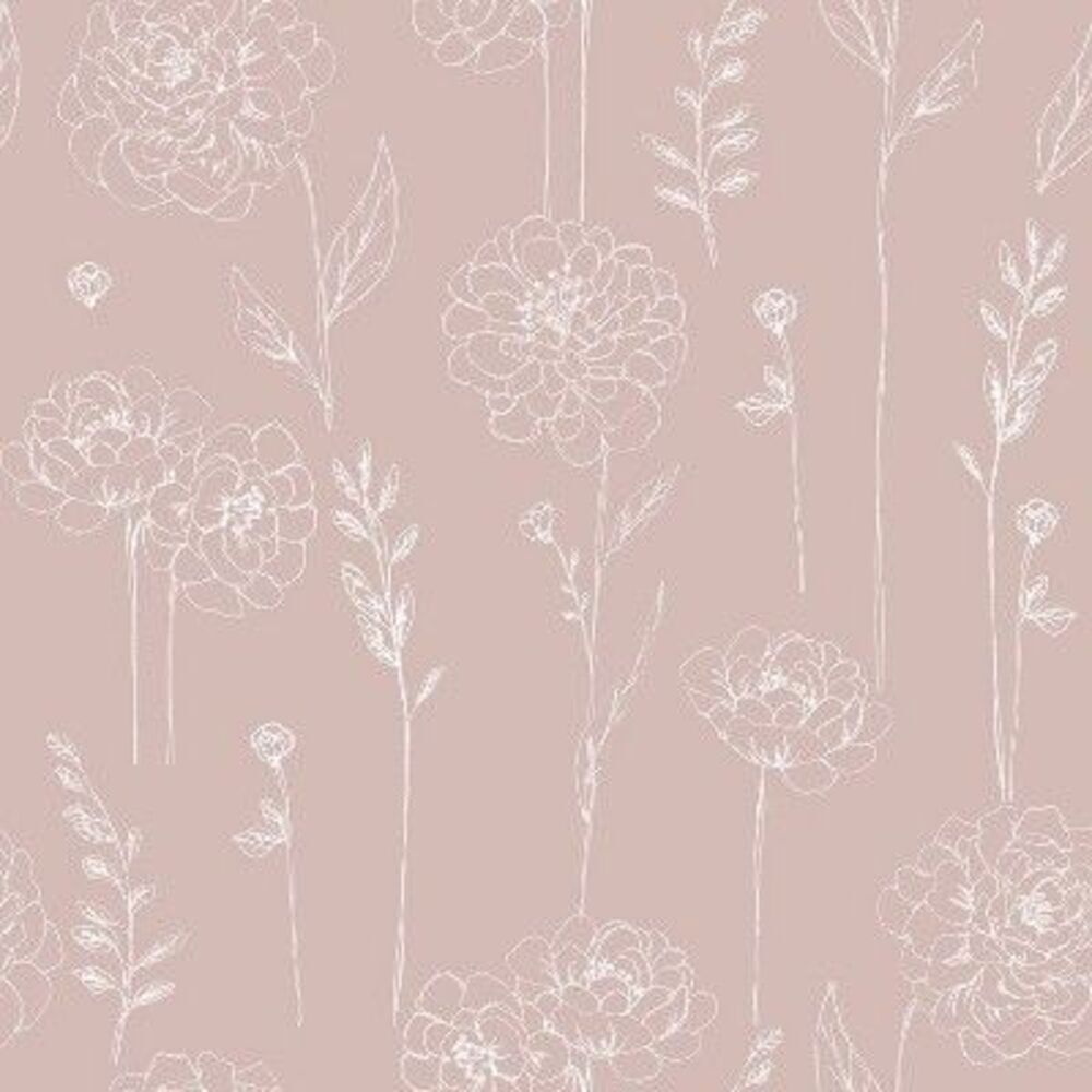 RoomMates -  Maisey Peel and Stick Wallpaper Pink Pink